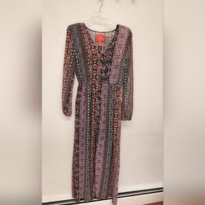 Chelsea & Violet Multicolor Floral Long Sleeve Maxi Dress